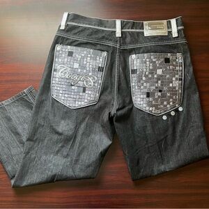 Vintage Coogi Jeans Platinum Baggy Hip Hop Pants Embroidered Y2K Skater Sz 38x34